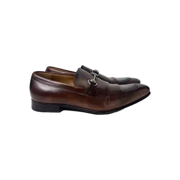 Gucci | Shoes | Gucci Horsebit Brown Leather Loafers Size 65  display picture 1